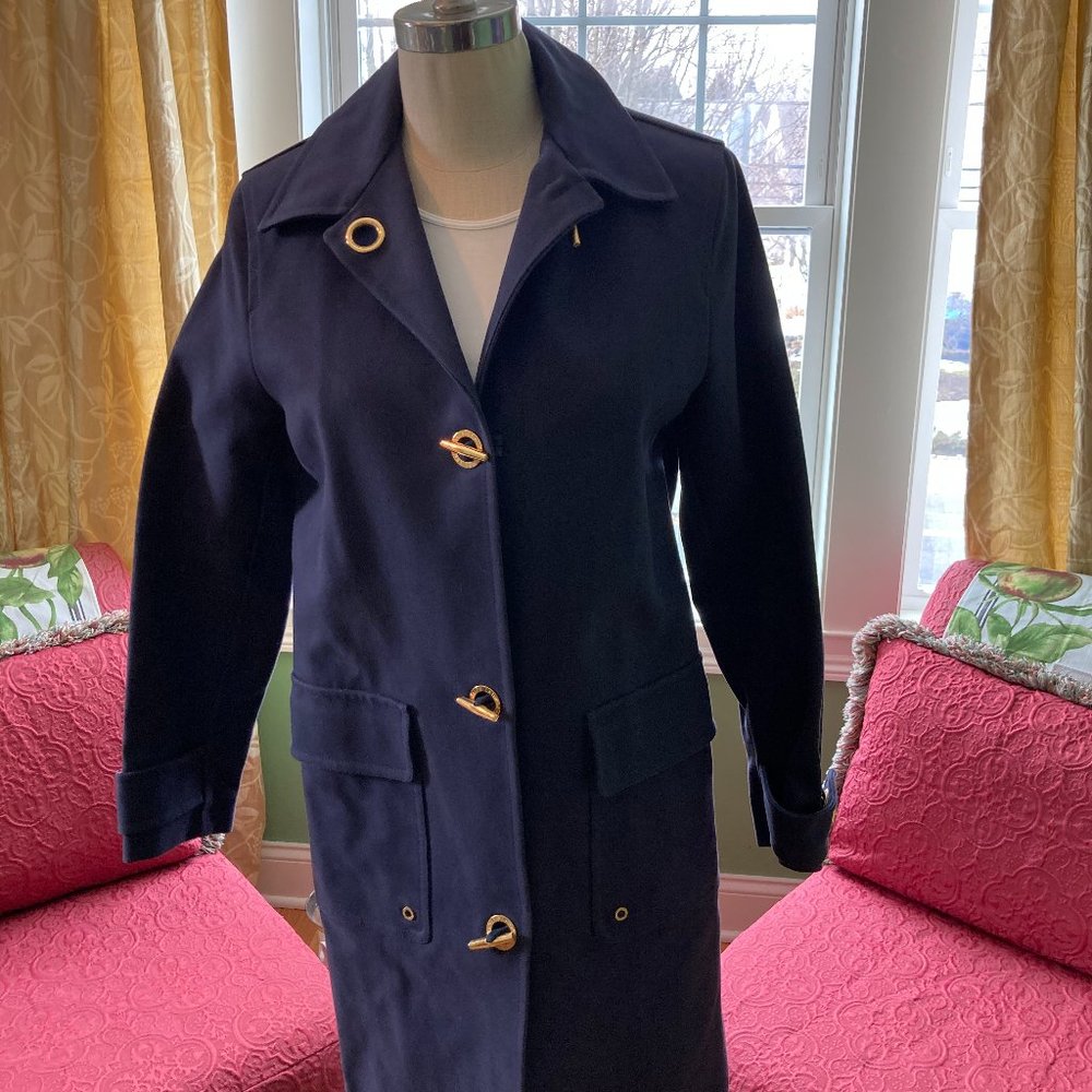 Ralph Lauren Cotton Gold Toggle Rain Coat
